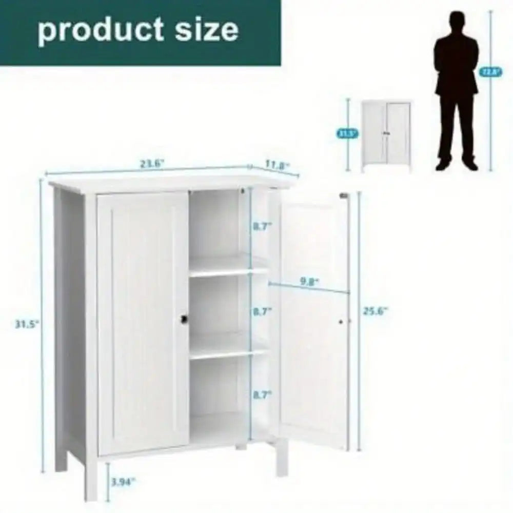 Floor Stand Storage Cabinet Cupboard with Door Pantry Home Kitchen Shelves