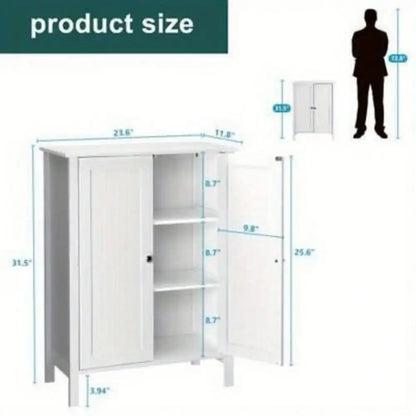 Floor Stand Storage Cabinet Cupboard with Door Pantry Home Kitchen Shelves