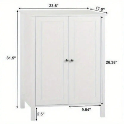 Floor Stand Storage Cabinet Cupboard with Door Pantry Home Kitchen Shelves
