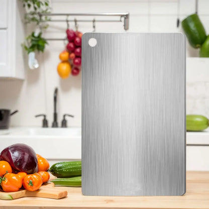 Stainless Steel Cutting Board Double Sided Chopping Board Thickened Baking Board for Kitchen for Meat Fruit Vegetables Baby Food
