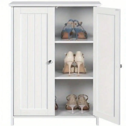 Floor Stand Storage Cabinet Cupboard with Door Pantry Home Kitchen Shelves