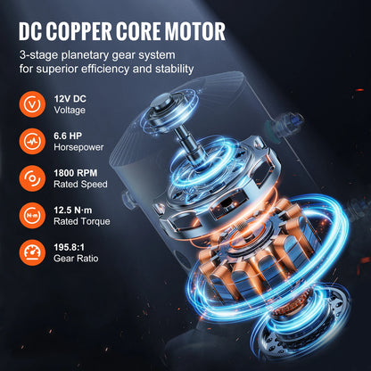 SucceBuy 13500lbs Electric Winch Car Truck Winch with 80ft Synthetic Rope Wireless & Wired Remote Control for Towing Off-Road