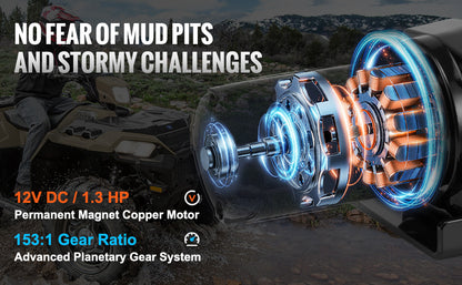 SucceBuy 3000lbs ATV/UTV Electric Winch 12V DC Steel Rope Winch with  39ft Cable Roller Wired Remote Control for Towing Off-Road