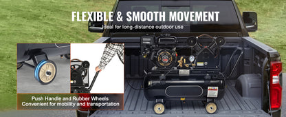 SucceBuy 7HP/15HP Gas Power Air Compressor 10/20/30 Gallon Air Compressor Tank 115PSI Max Pressure for Construction Workshop